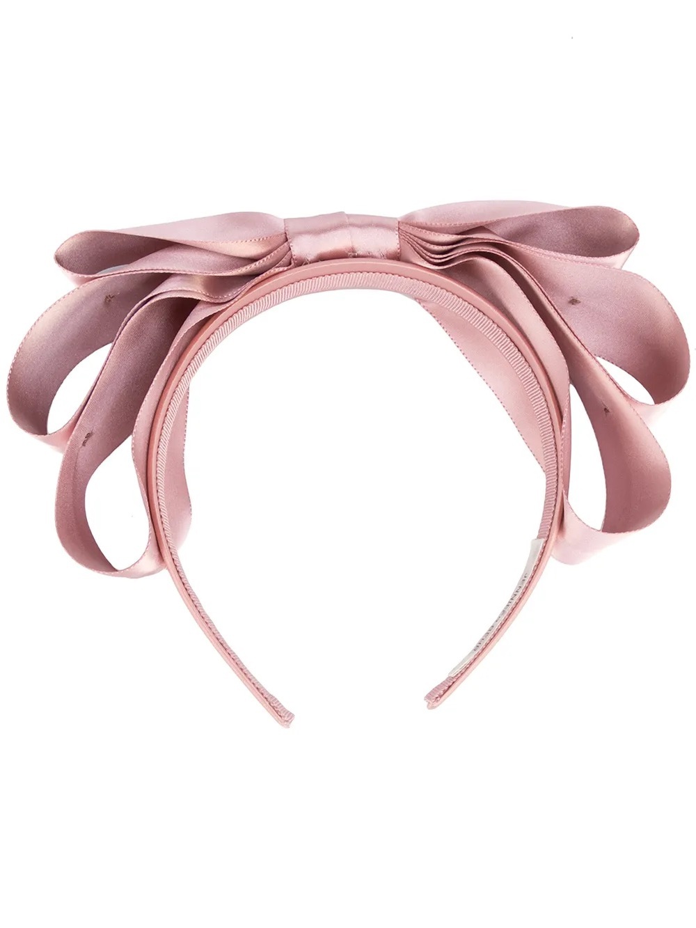 Jennifer Behr Rose Pink Satin Bow Headband